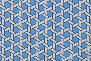 Waverly Shoji Printed Cotton Drapery Fabric in Porcelain