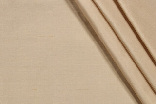 Silk Woven Backed Decorator Fabric in Biscuit
