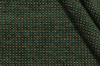 Scalamandre Cubic Woven Chenille Upholstery Fabric in Forest/Black