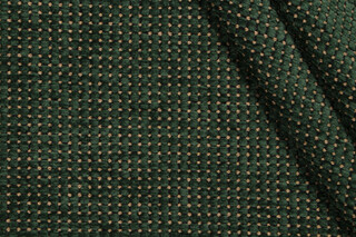 Scalamandre Cubic Woven Chenille Upholstery Fabric in Forest/Black