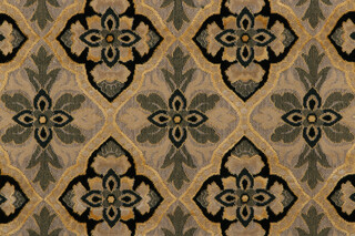Scalamandre Sahara Tabriz Grospoint Velvet Upholstery Fabric in Green/Beige