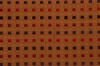 Scalamandre Check Domino Woven Chenille Upholstery Fabric in Muscade