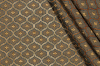 Grey Watkins Opalescence Woven Upholstery Fabric in Inca Blue