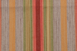Fonthill Manitou Stripe Woven Upholstery Fabric in Coral/Multi