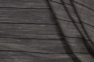 Scalamandre Ferrara Sheer Weighted Drapery Fabric in Nero