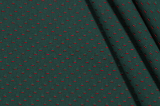 1 Yard Grey Watkins Place Vendome Woven Upholstery Fabric in Christmas Green