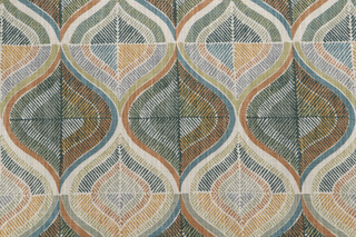 Richloom Alban Printed Cotton Drapery Fabric in Verdant
