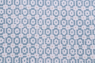 P Kaufmann Sorrel Printed Cotton Drapery Fabric in Robin&#39;s Egg