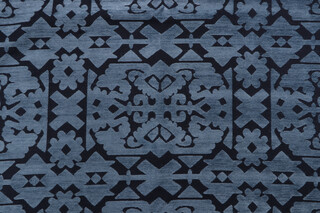 1 Yard Crypton High Performance Woven Chenille Upholstery Fabric in Indigo