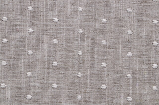 1 Yard Dot Embroidered Drapery Fabric in Grey