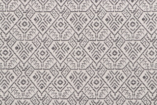1 Yard Kellen Weave Woven Upholstery Fabric in Charcoal