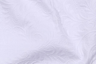 1 Yard Scroll Matelasse Upholstery Fabric in White