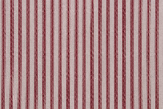 Magnolia Home Berlin Ticking Printed Cotton Drapery Fabric in Red