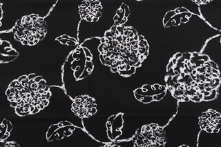 Magnolia Home Melbourne Printed Polyester Outdoor Fabric in Black