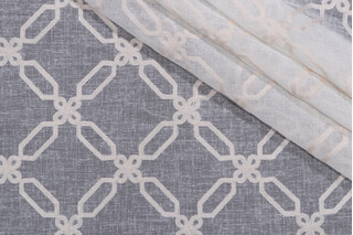 Network Sheer Embroidered Drapery Fabric in Natural