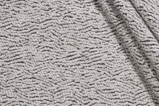Swirl Woven Chenille Upholstery Fabric in Gray