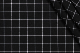 P Kaufmann Anchor Check Woven Polyester Indoor/Outdoor Fabric in Domino 