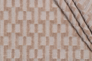 P Kaufmann Stillwell Velvet Upholstery Fabric in Sand 