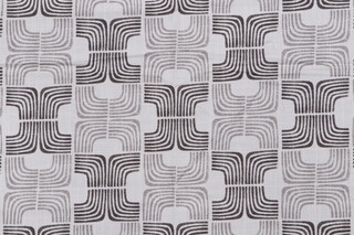 Belle Maison Arlo Printed Cotton Drapery Fabric in Pewter 