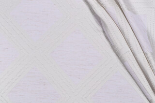 Valiant Fabrics Network Damask Decorator Fabric in Ivory 