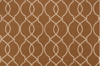 Phifer Geobella Linked Scroll Woven Olefin Outdoor Fabric in Antique Gold
