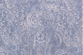 Mill Creek Pleasantdale Printed Cotton Drapery Fabric in Windsor Blue