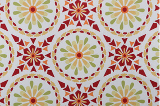 Terrasol - Sicily Printed Polyester Outdoor Fabric in Chilipepper
