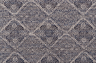 Federal Woven Outdoor Fabric in Indigo