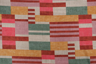 PK Lifestyles Sequence Backed Printed Cotton Blend Drapery Fabric in Mosaic