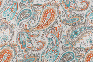 Mill Creek Paisley Printed Drapery Fabric in Summer