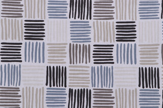 Covington Ernie Printed Cotton Drapery Fabric in 98-Wallstreet