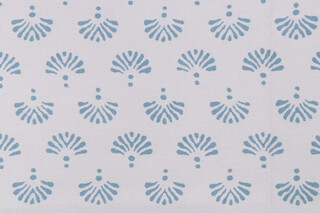 Belle Maison Nell Printed Cotton Drapery Fabric in Powder 