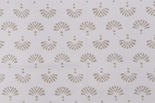 Belle Maison Nell Printed Cotton Drapery Fabric in Natural 
