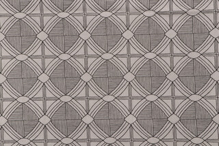 Belle Maison Octavius Printed Linen Blend Drapery Fabric in Ebony 