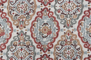 Belle Maison Tavi Printed Drapery Fabric in Amber 