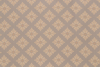 Fonthill Chester Damask Decorator Fabric in Pewter/Cream