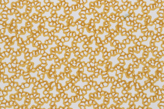 Fonthill Aix Printed Cotton Drapery Fabric in Honey Gold
