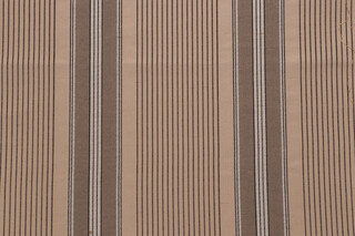 Grey Watkins Malabar Stripe Woven Decorator Fabric in Beige