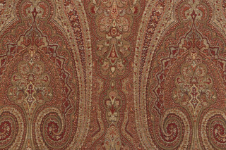 Scalamandre Amal Chenille Tapestry Upholstery Fabric in Pale Gold/Rust
