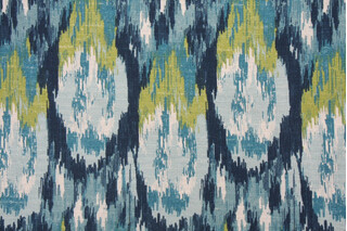 Premier Prints Ikat Craze - Birch Barkcloth Drapery Fabric in Frost