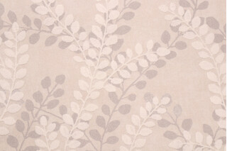 PK Lifestyles Eucalyptus Emb Printed & Embroidered Cotton Drapery Fabric in Shadow