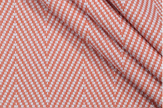 Kravet Kali Chevon Woven Polyolefin Outdoor Fabric in Tangelo CLOSEOUT