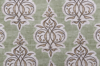 Magnolia Home Jenna Printed Cotton Drapery Fabric in Pear