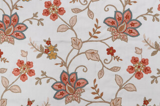 Valiant Fabrics Fairbrook Embroidered Drapery Fabric in Imperial 