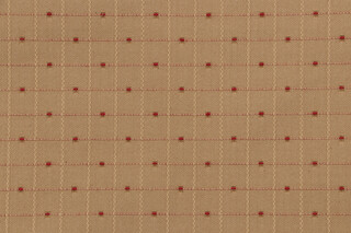 Fonthill Casino Woven Upholstery Fabric in Tan/Red