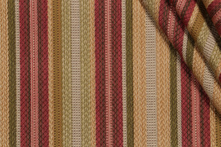 1 Yard Scalamandre Gianna Stripe Tapestry Upholstery Fabric in Artichoke