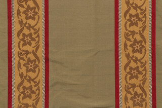 Scalamandre Sabina Stripe Damask Decorator Fabric in Apple Green