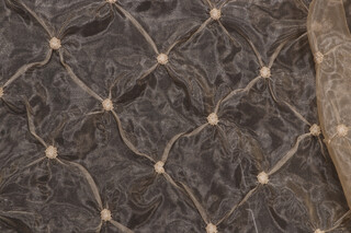 1 Yard Scalamandre Marlene Embroidered Silk Drapery Fabric in Champagne
