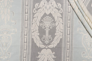 Fonthill Kintyre Sheer Lace Drapery Fabric in Natural-Silver/Sedge