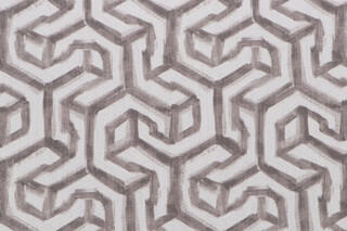 Jill Stein Granville Printed Cotton Drapery Fabric in Pebble for Hamilton 